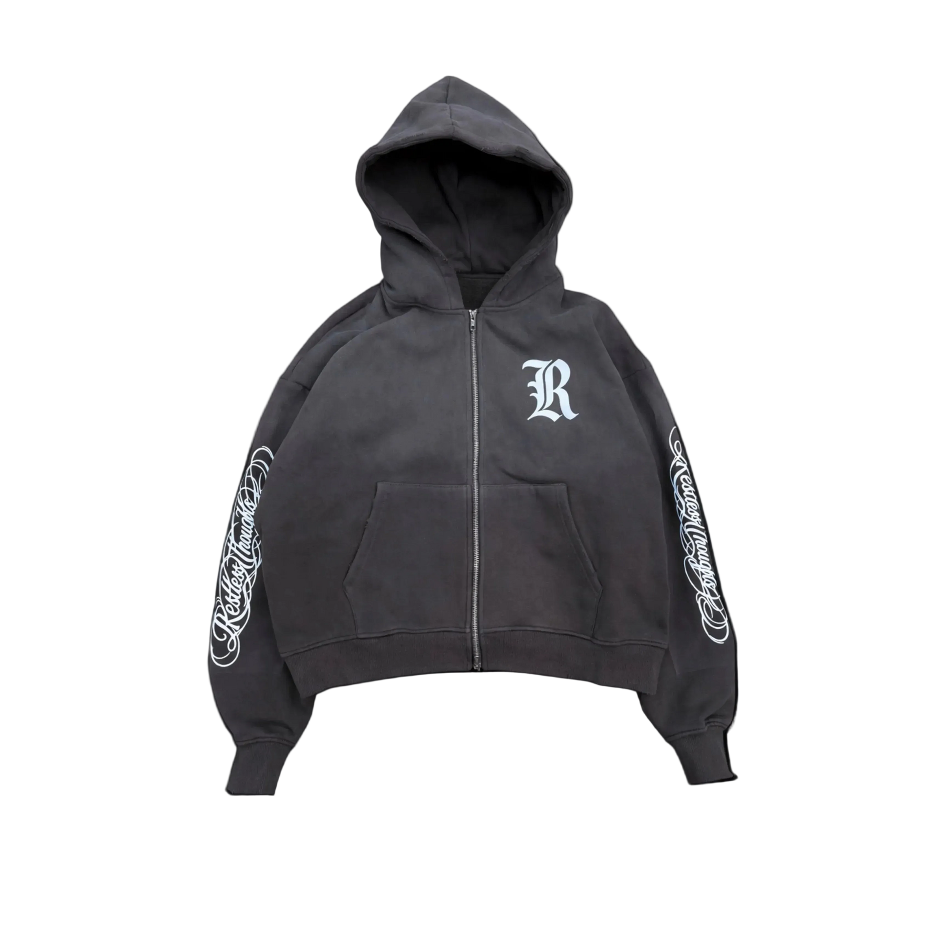 WASHED SCRIPT ZIP UP